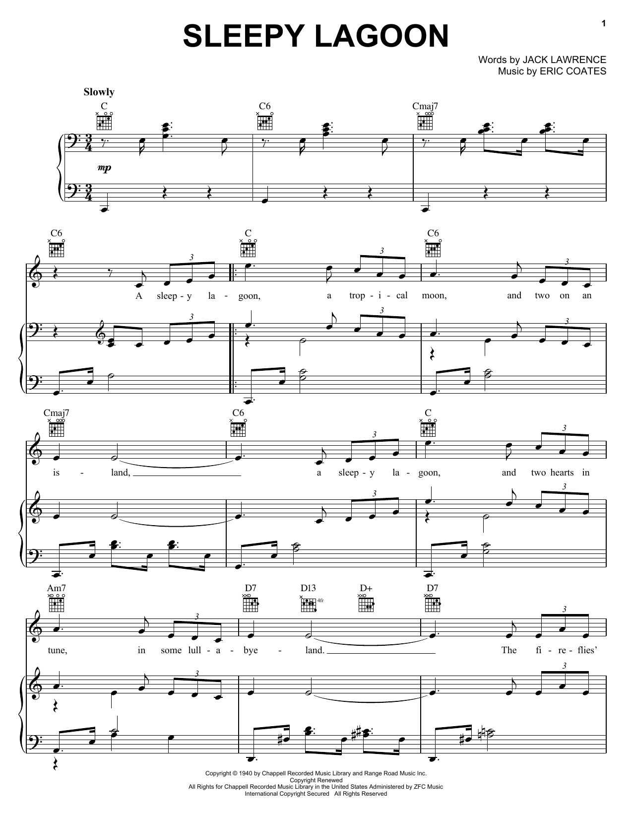 Download Harry James Sleepy Lagoon Sheet Music and learn how to play Ukulele PDF digital score in minutes