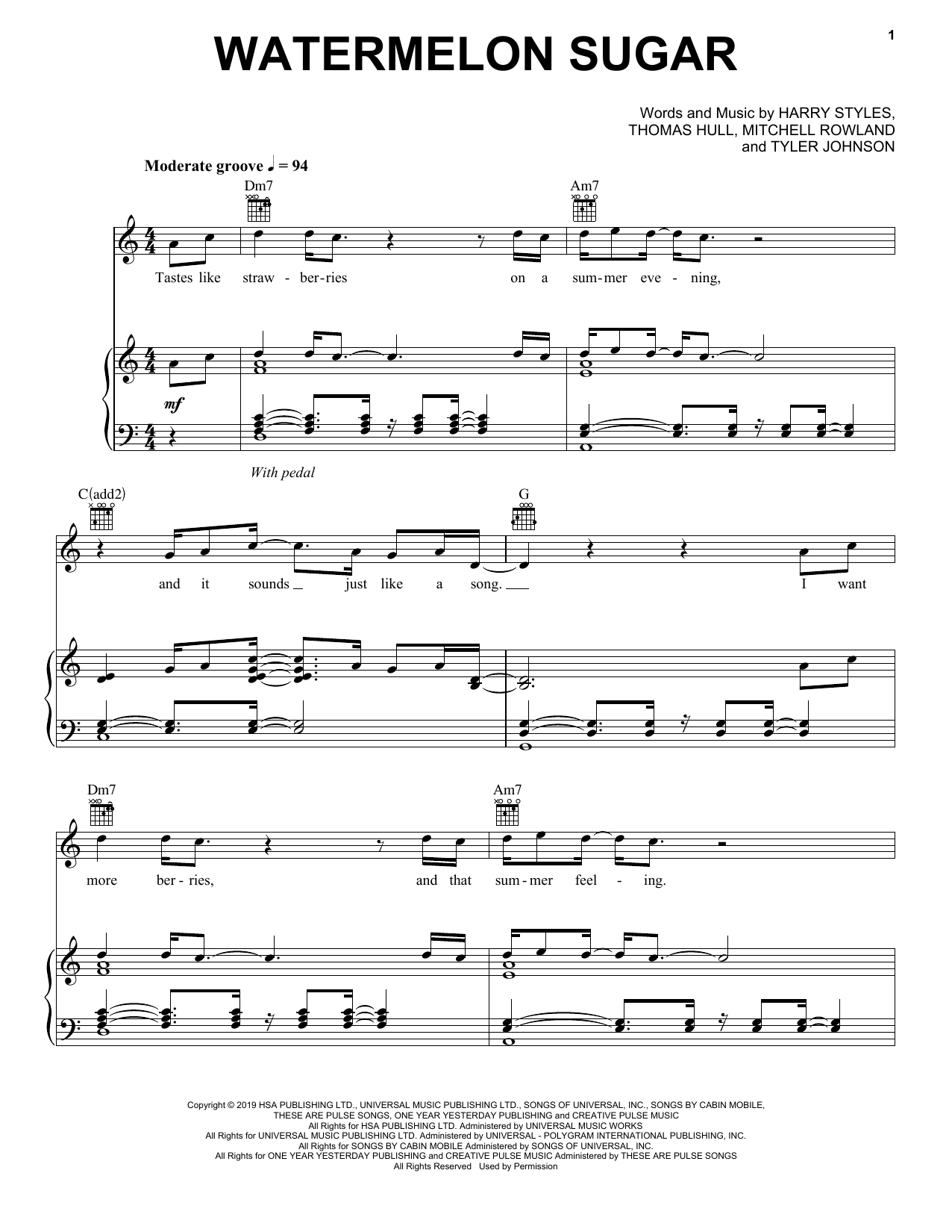 Download Harry Styles Watermelon Sugar Sheet Music and learn how to play Ukulele PDF digital score in minutes