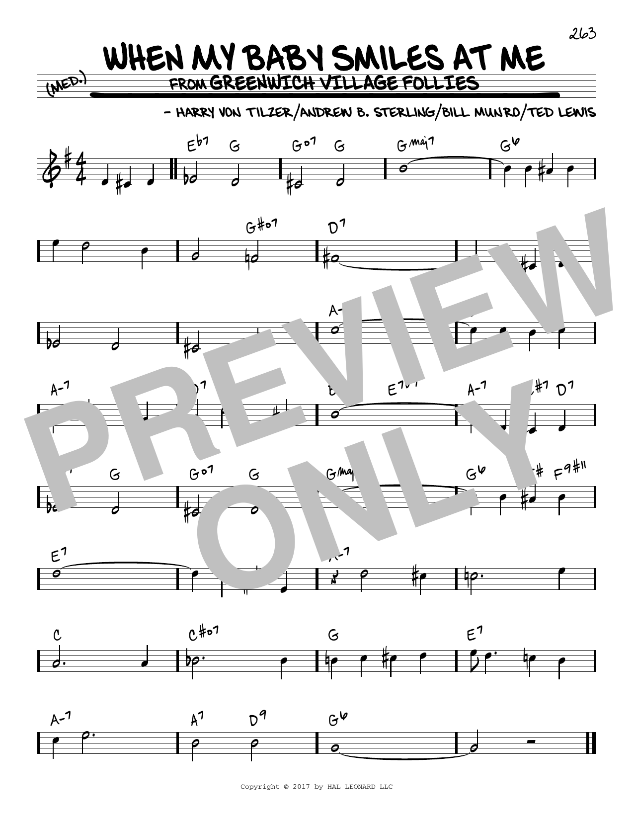 Download Harry Von Tilzer When My Baby Smiles At Me Sheet Music and learn how to play Easy Piano PDF digital score in minutes