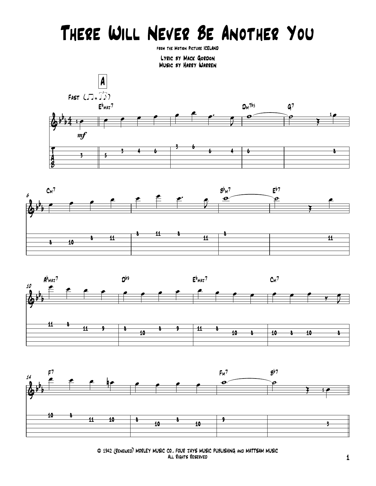 Download Harry Warren There Will Never Be Another You Sheet Music and learn how to play Super Easy Piano PDF digital score in minutes