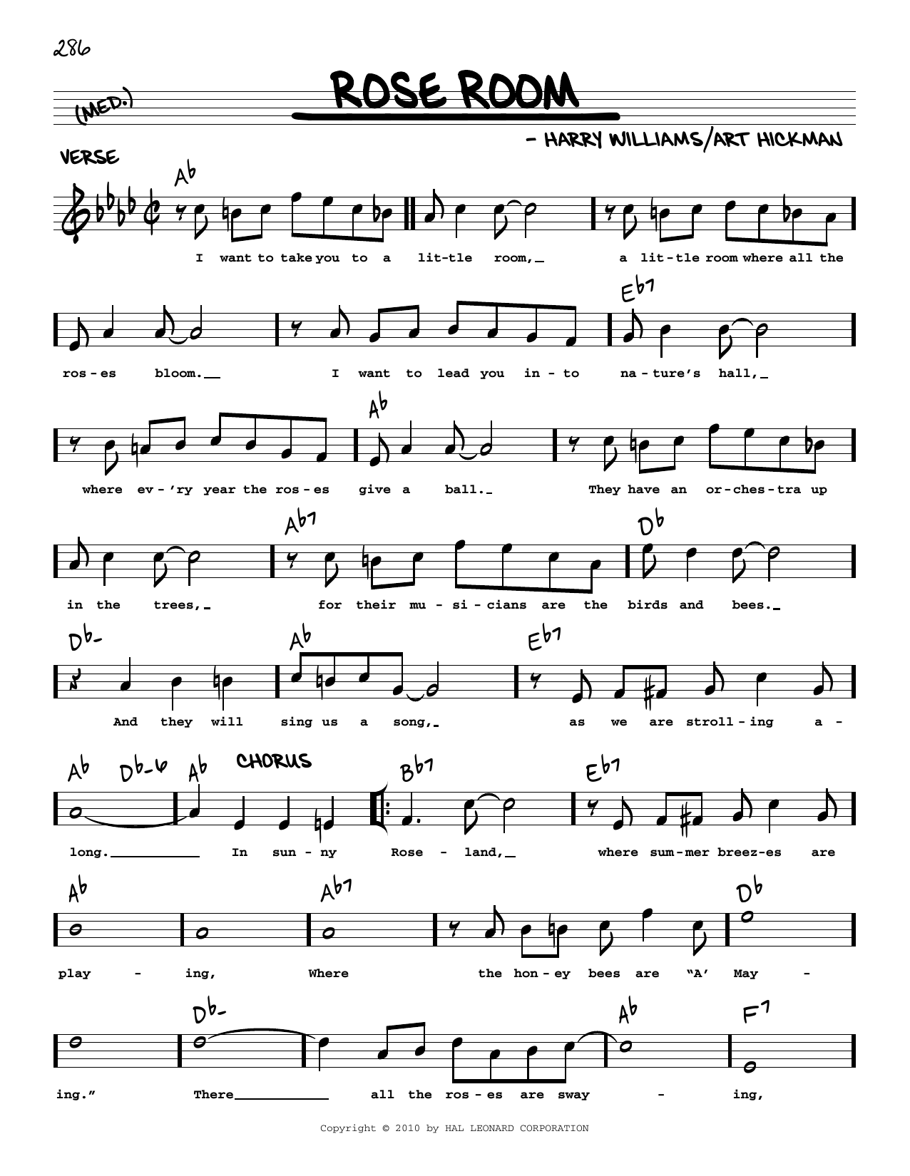 Download Harry Williams Rose Room (arr. Robert Rawlins) Sheet Music and learn how to play Real Book – Melody, Lyrics & Chords PDF digital score in minutes