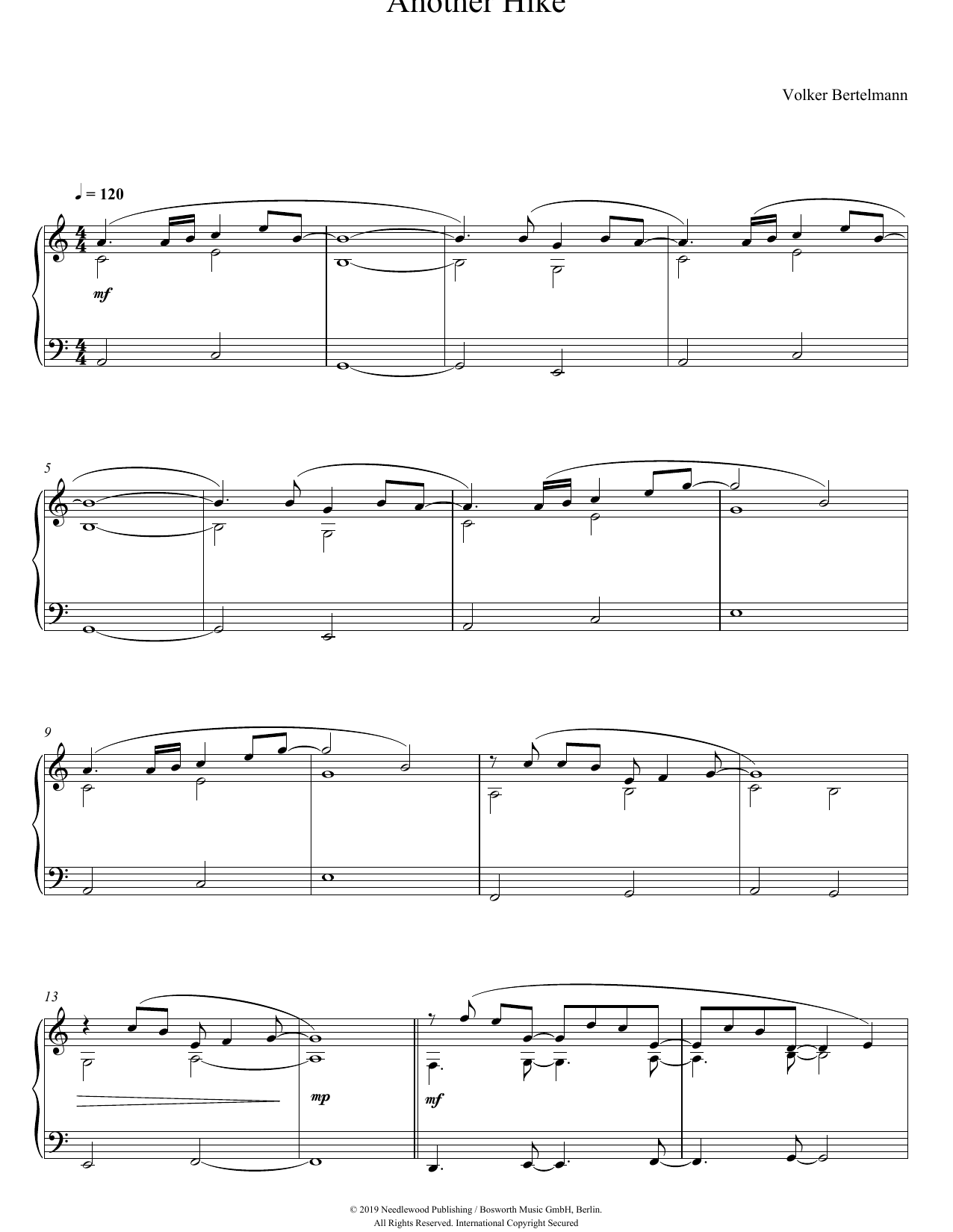 Download Hauschka Another Hike Sheet Music and learn how to play Piano Solo PDF digital score in minutes