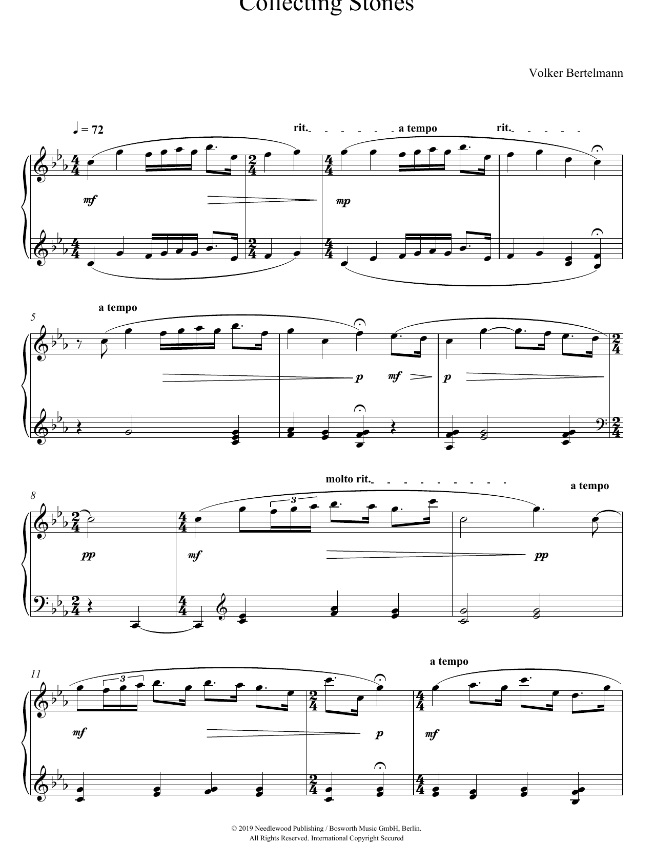 Download Hauschka Collecting Stones Sheet Music and learn how to play Piano Solo PDF digital score in minutes