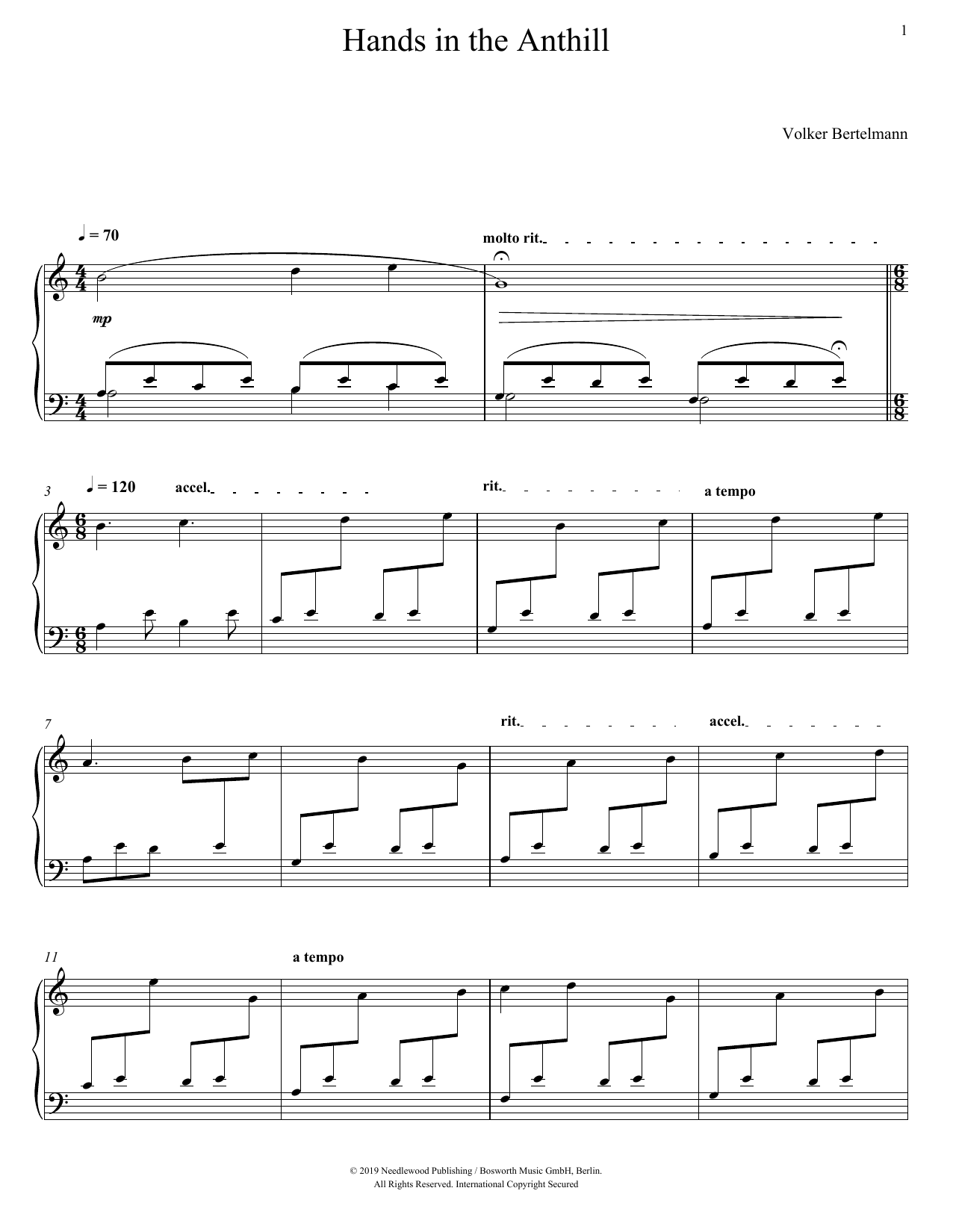 Download Hauschka Hands In The Anthill Sheet Music and learn how to play Piano Solo PDF digital score in minutes