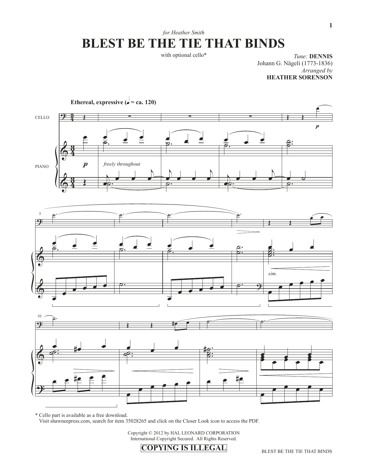 Download Heather Sorenson Blest Be The Tie That Binds (from Images: Sacred Piano Reflections) Sheet Music and learn how to play Piano Solo PDF digital score in minutes