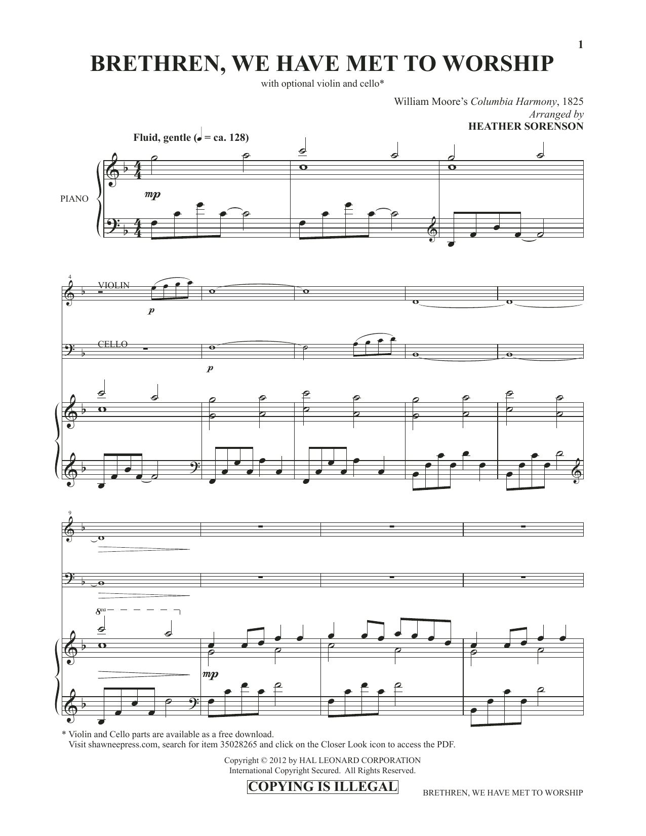 Download Heather Sorenson Brethren, We Have Met To Worship (from Images: Sacred Piano Reflections) Sheet Music and learn how to play Piano Solo PDF digital score in minutes