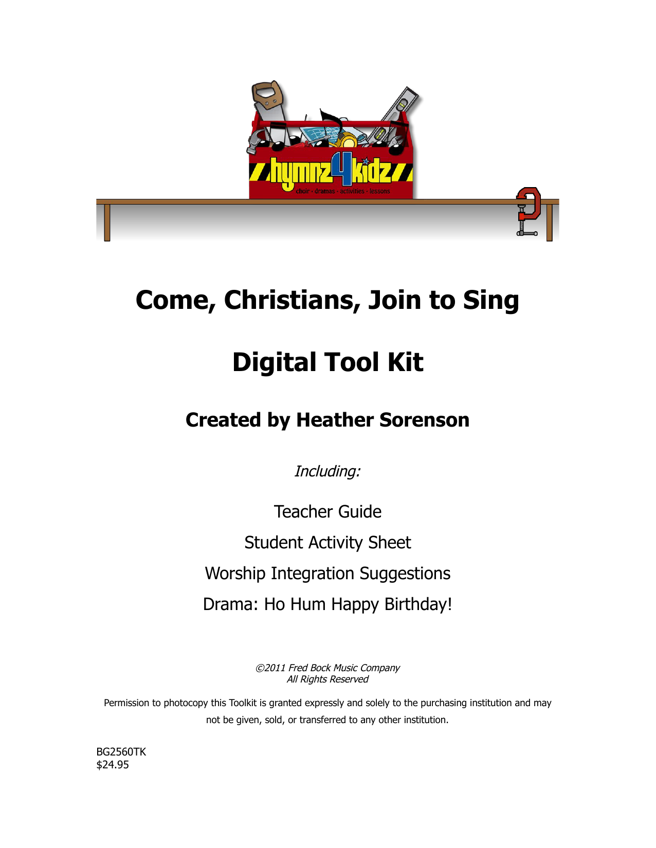 Download Heather Sorenson Come, Christians, Join To Sing Sheet Music and learn how to play Choir Tool Kit PDF digital score in minutes