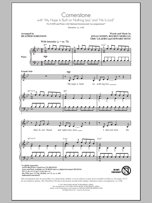 Download Heather Sorenson He Is Lord Sheet Music and learn how to play SATB PDF digital score in minutes