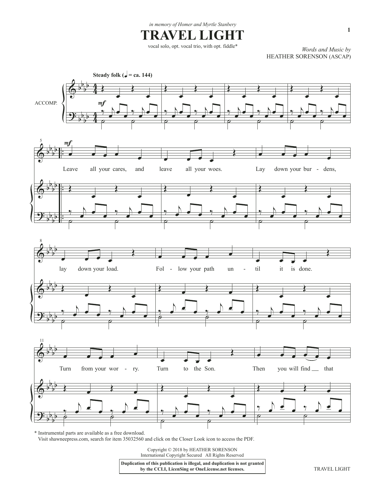Download Heather Sorenson Midnight Faith (Collection) Sheet Music and learn how to play Piano & Vocal PDF digital score in minutes