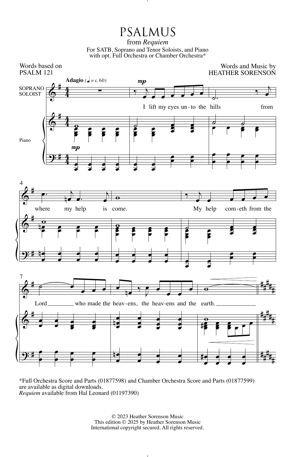 Download Heather Sorenson Psalmus Sheet Music and learn how to play SATB Choir PDF digital score in minutes