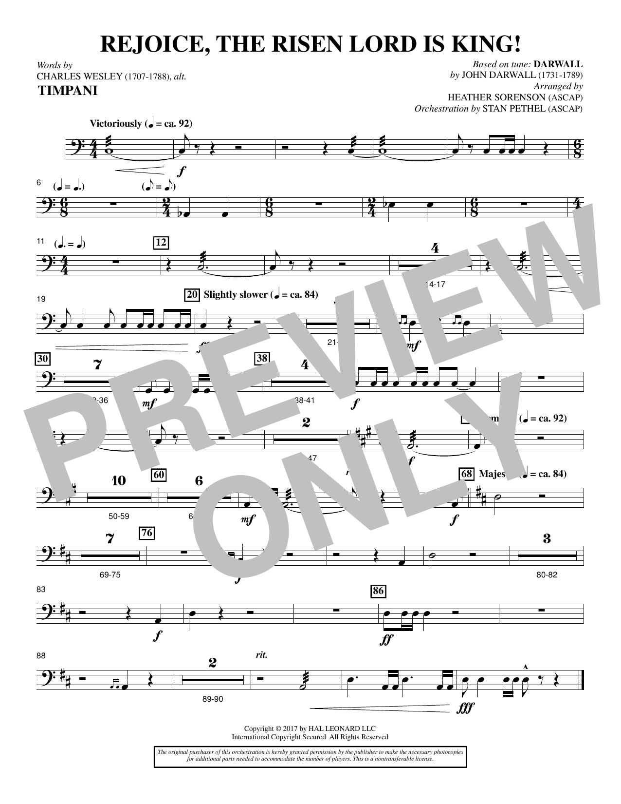 Download Heather Sorenson Rejoice, the Risen Lord Is King! - Timpani Sheet Music and learn how to play Choir Instrumental Pak PDF digital score in minutes