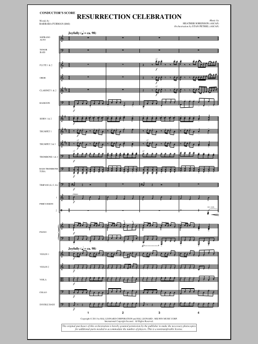 Download Heather Sorenson Resurrection Celebration - Full Score Sheet Music and learn how to play Choir Instrumental Pak PDF digital score in minutes