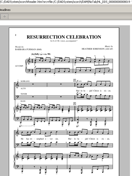 Download Heather Sorenson Resurrection Celebration Sheet Music and learn how to play SATB PDF digital score in minutes