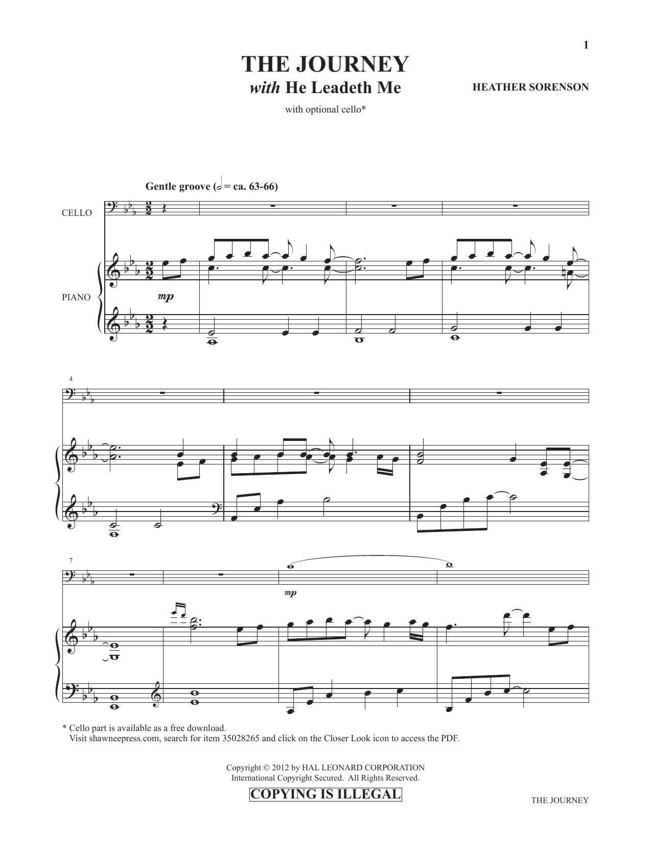 Download Heather Sorenson The Journey (with He Leadeth Me) (from Images: Sacred Piano Reflections) Sheet Music and learn how to play Piano Solo PDF digital score in minutes