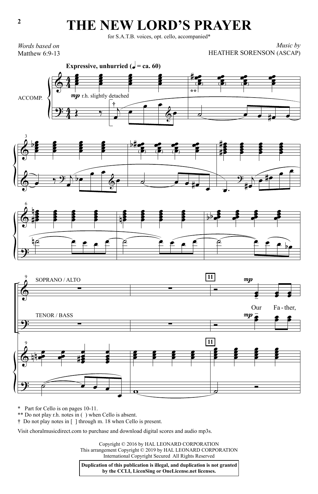 Download Heather Sorenson The New Lord's Prayer Sheet Music and learn how to play SATB Choir PDF digital score in minutes