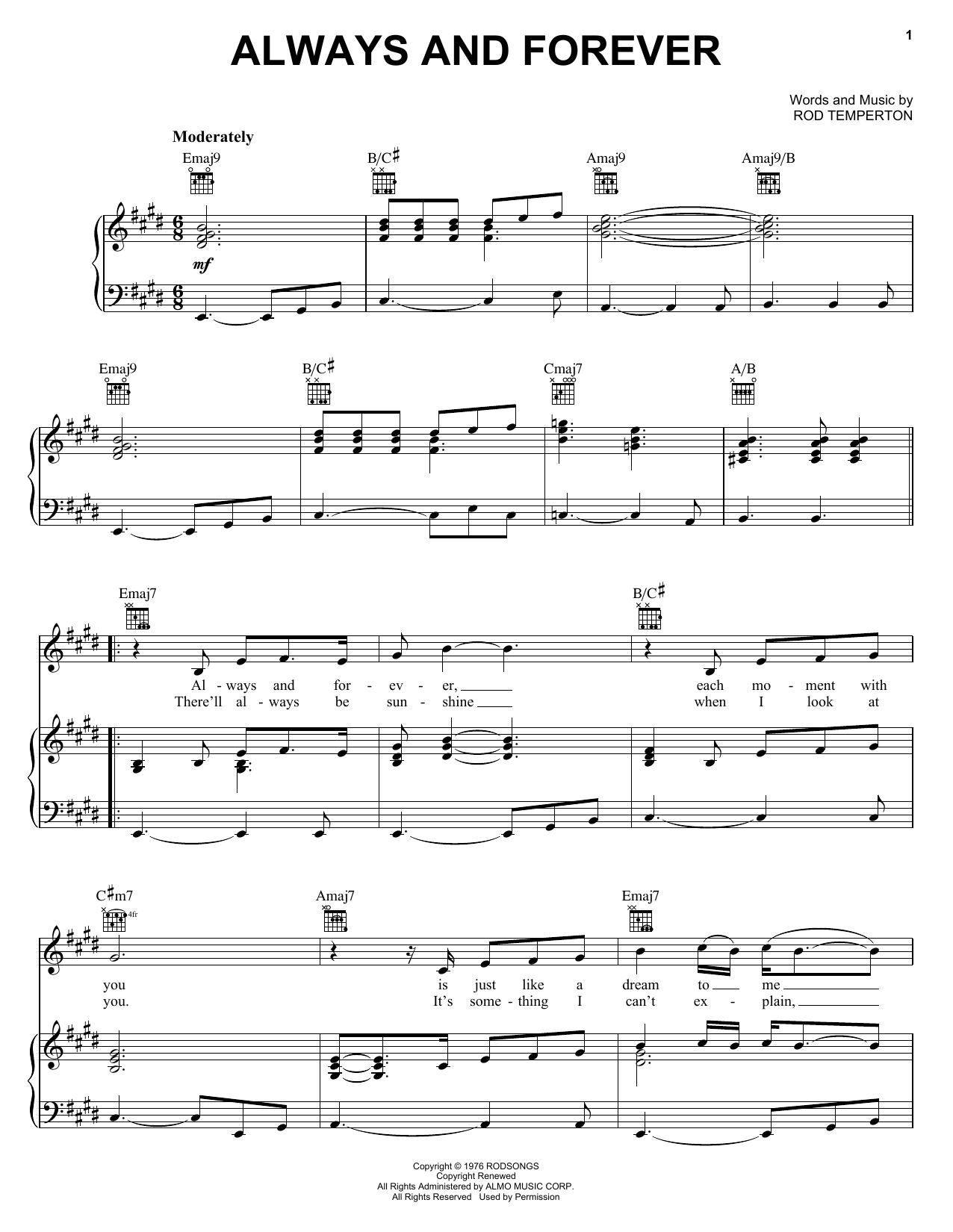 Download Heatwave Always And Forever Sheet Music and learn how to play Guitar with strumming patterns PDF digital score in minutes