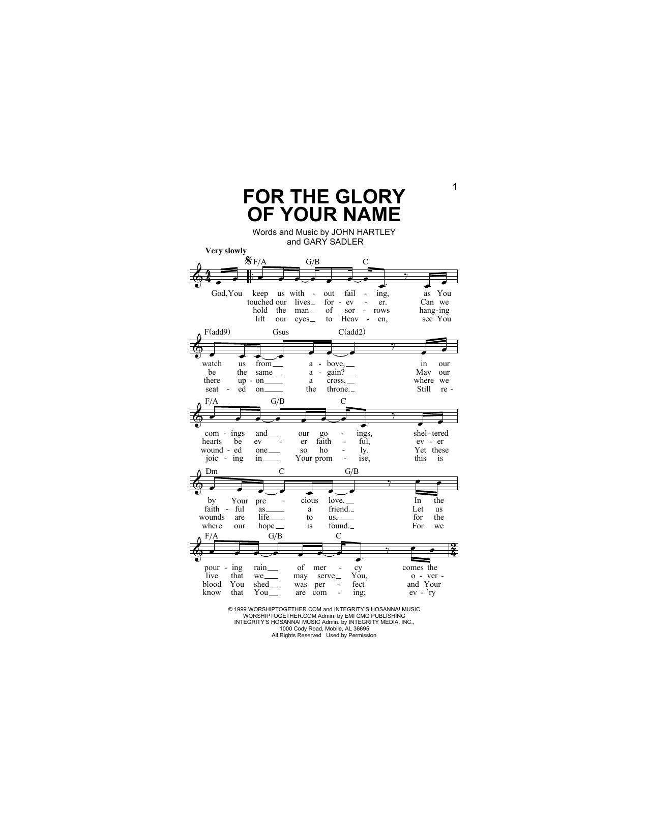 Download Heaven & Earth For The Glory Of Your Name Sheet Music and learn how to play Lead Sheet / Fake Book PDF digital score in minutes