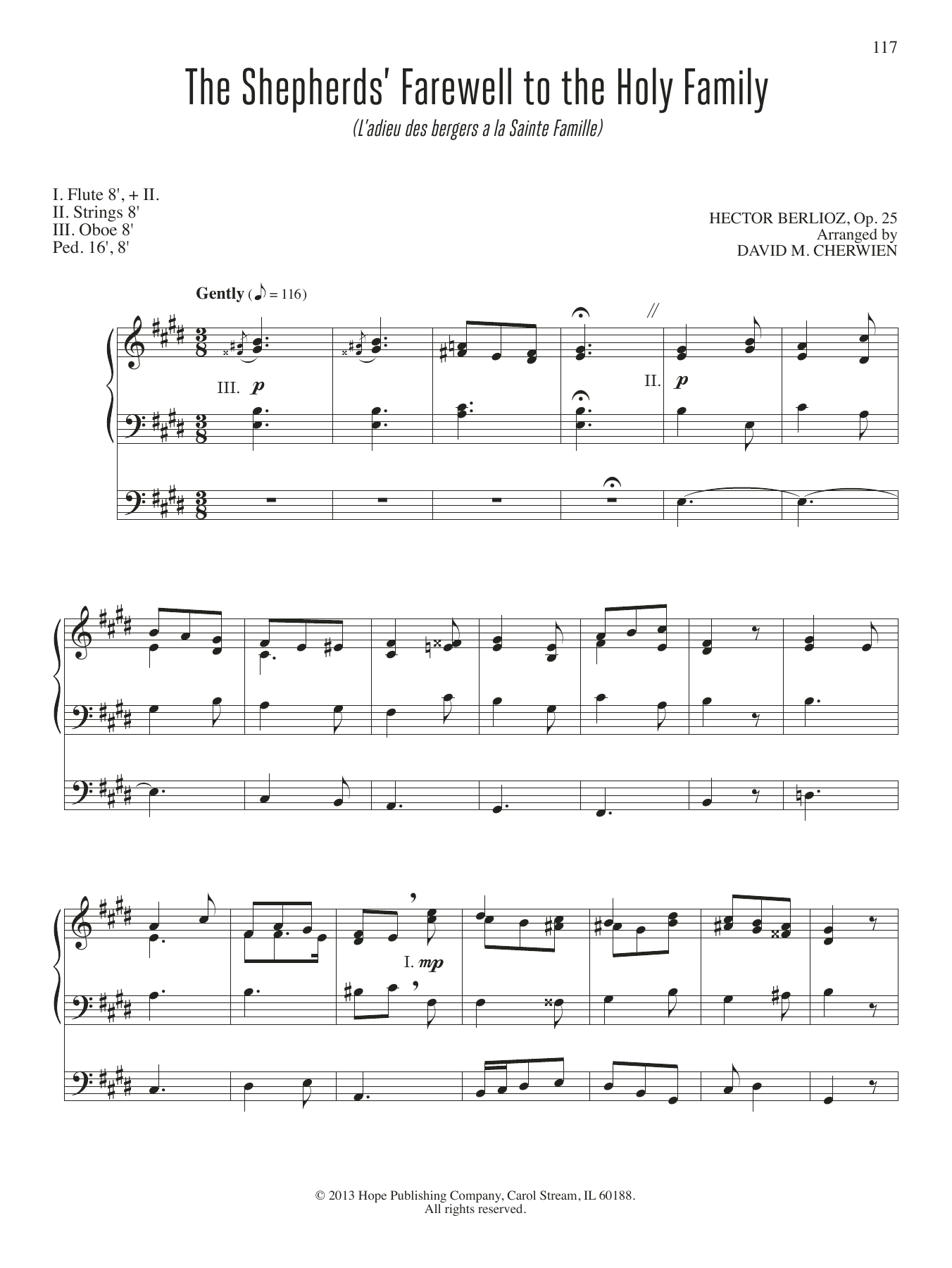 Download Hector Berlioz The Shepherd's Farewell To The Holy Family Sheet Music and learn how to play Organ PDF digital score in minutes