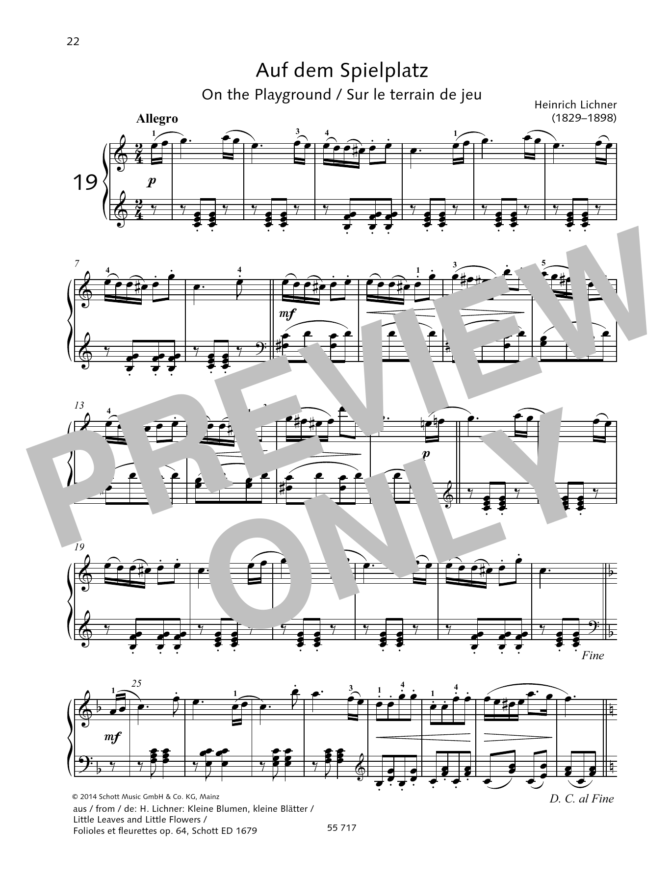 Download Heinrich Lichner On the Playground Sheet Music and learn how to play Piano Solo PDF digital score in minutes