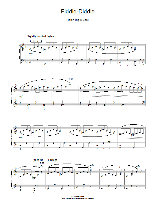 Download Helen Ingle Ezell Fiddle-Diddle Sheet Music and learn how to play Piano PDF digital score in minutes