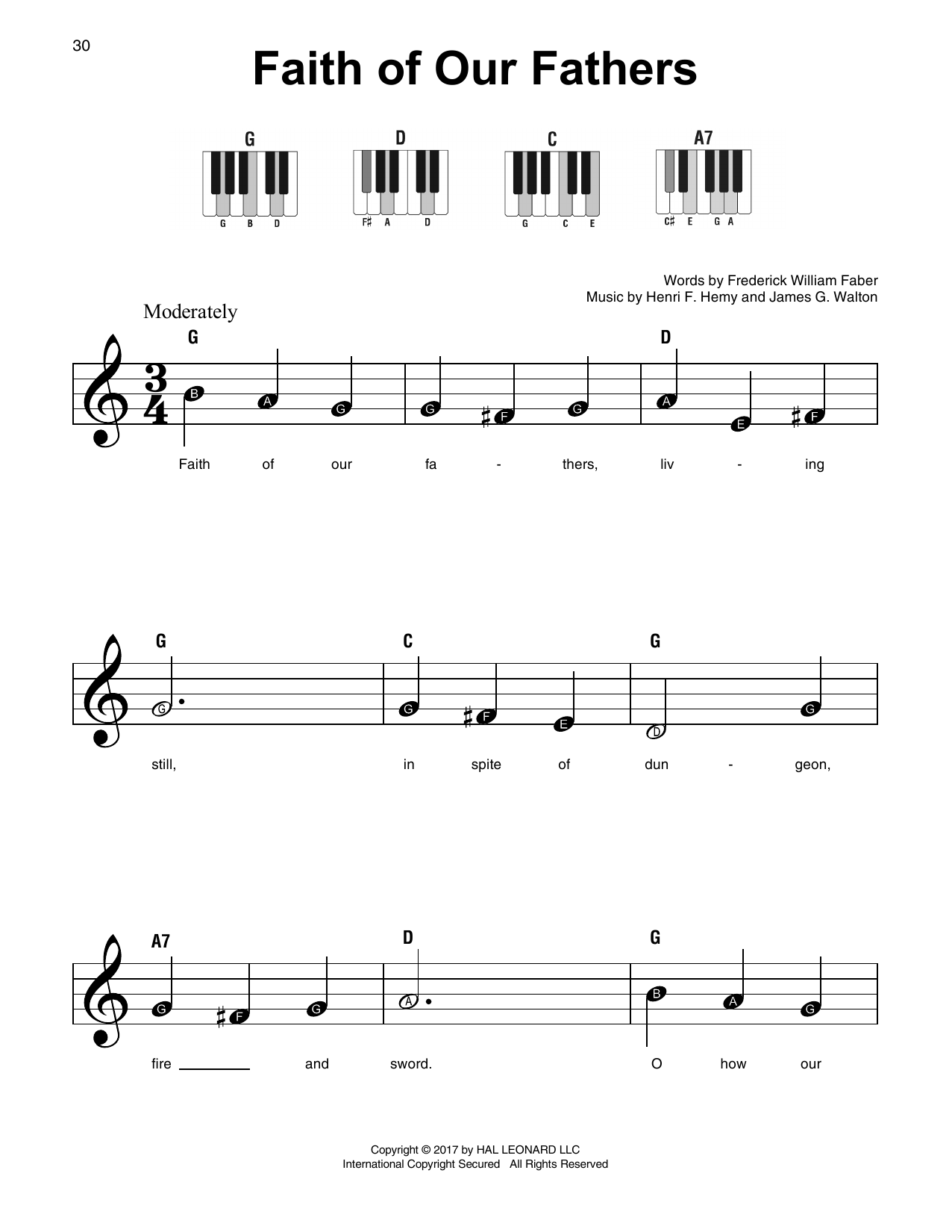 Download Frederick William Faber Faith Of Our Fathers Sheet Music and learn how to play SPREP PDF digital score in minutes