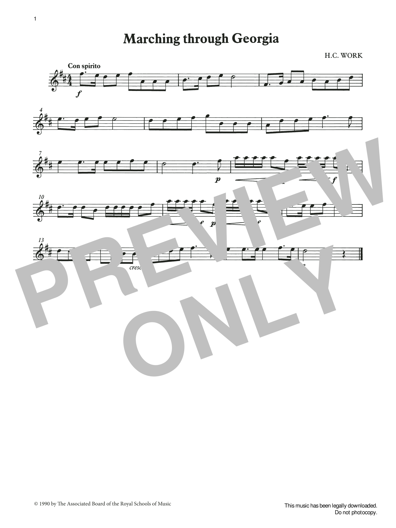 Download Henry Clay Work Marching through Georgia from Graded Music for Tuned Percussion, Book I Sheet Music and learn how to play Percussion Solo PDF digital score in minutes
