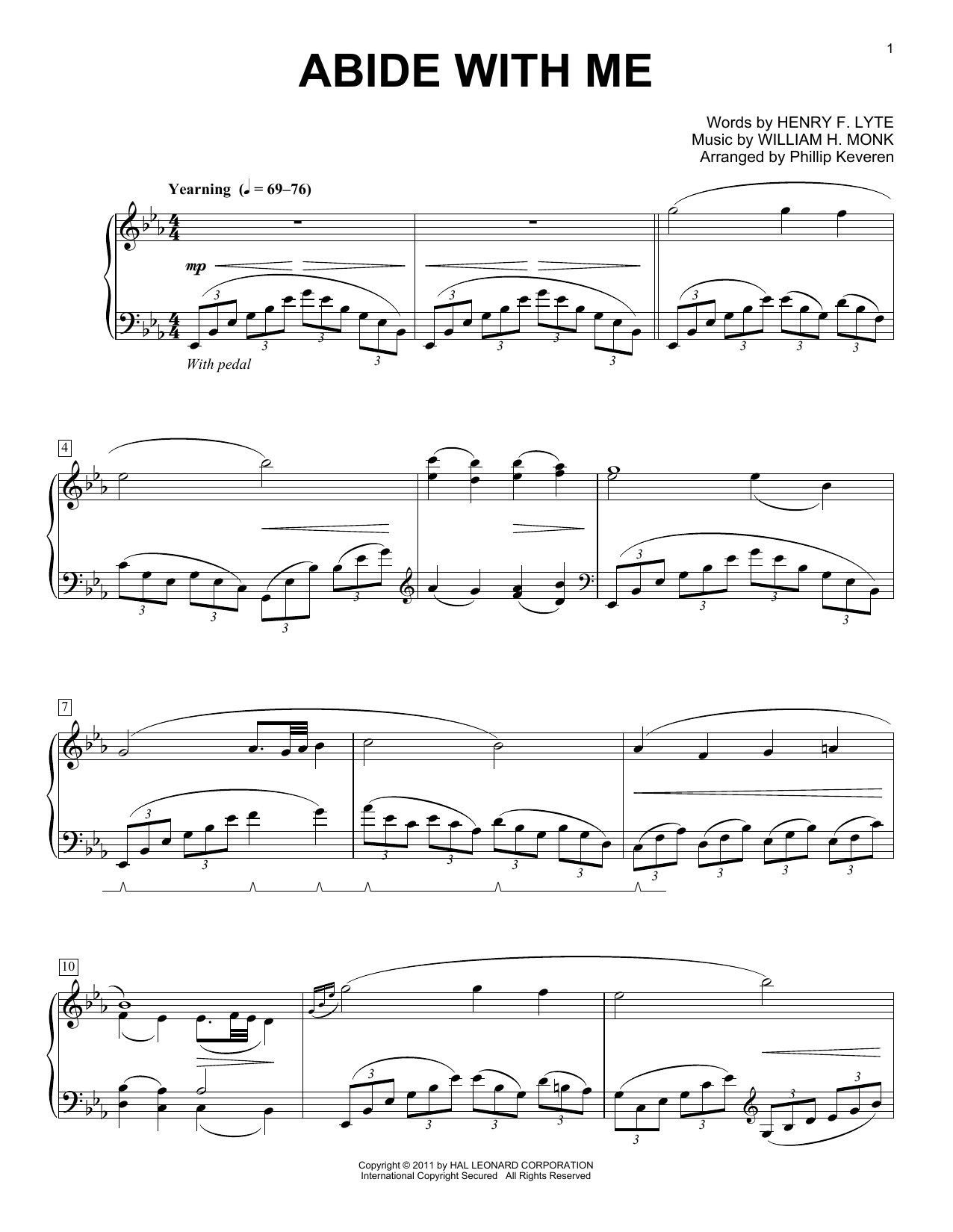 Download Henry F. Lyte Abide With Me Sheet Music and learn how to play Piano PDF digital score in minutes