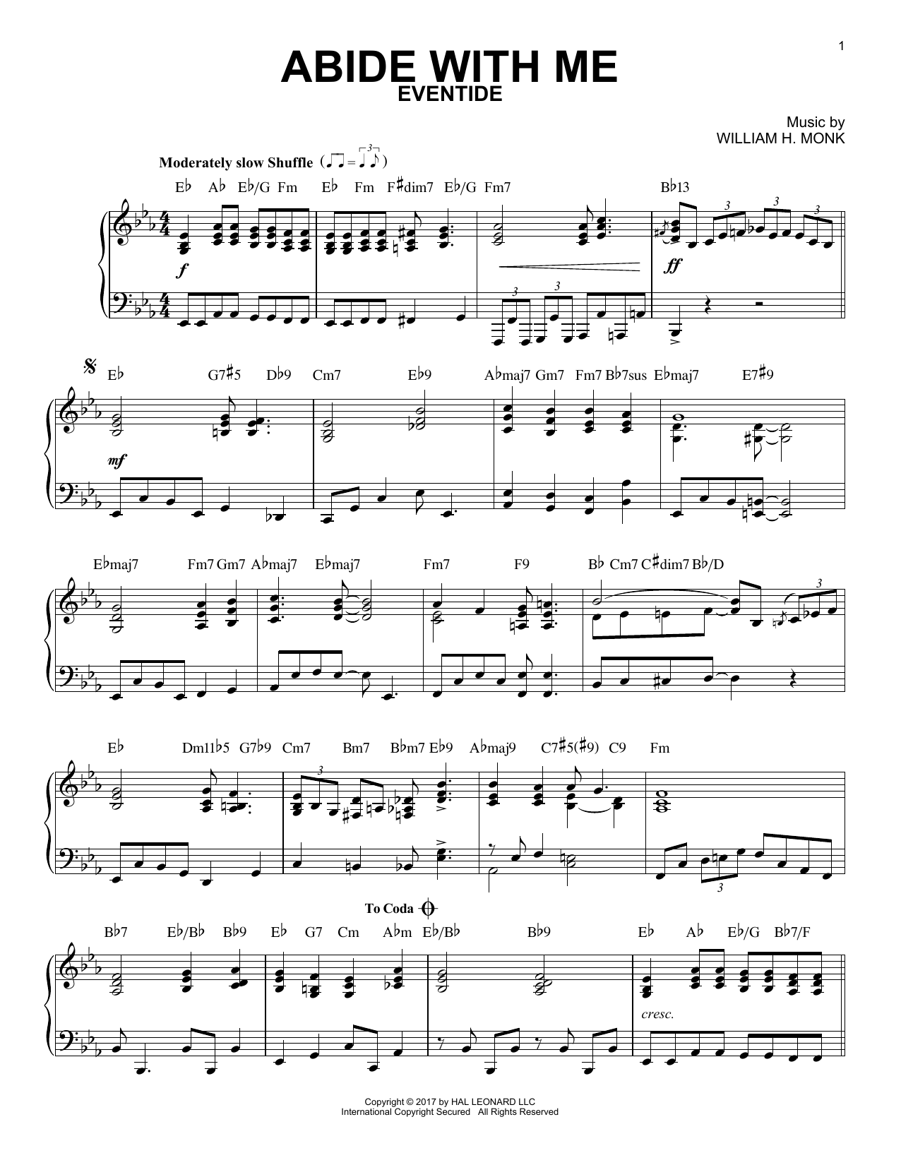 Download Henry F. Lyte Abide With Me Sheet Music and learn how to play Piano PDF digital score in minutes
