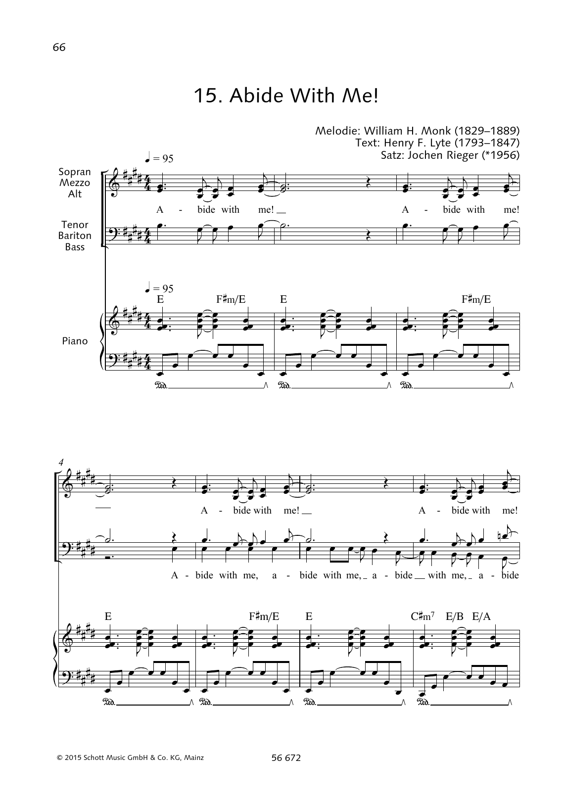 Download Henry Francis Lyte Abide With Me! Sheet Music and learn how to play Choir PDF digital score in minutes