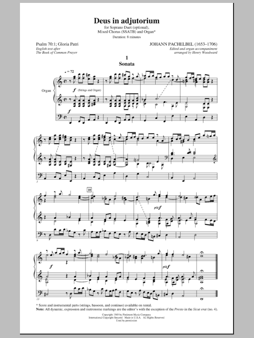 Download Henry Woodward Deus In Adjutorium Sheet Music and learn how to play SATB Choir PDF digital score in minutes