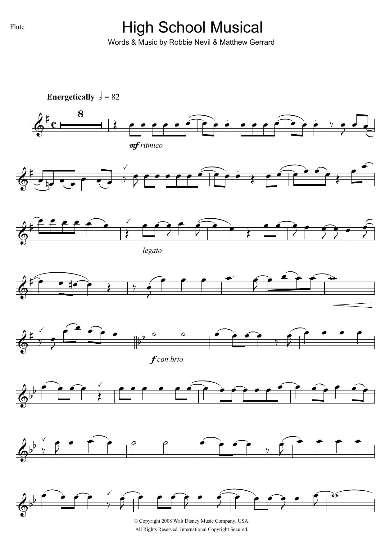 Download High School Musical High School Musical (from Walt Disney Pictures' High School Musical 3: Senior Ye Sheet Music and learn how to play Alto Saxophone PDF digital score in minutes