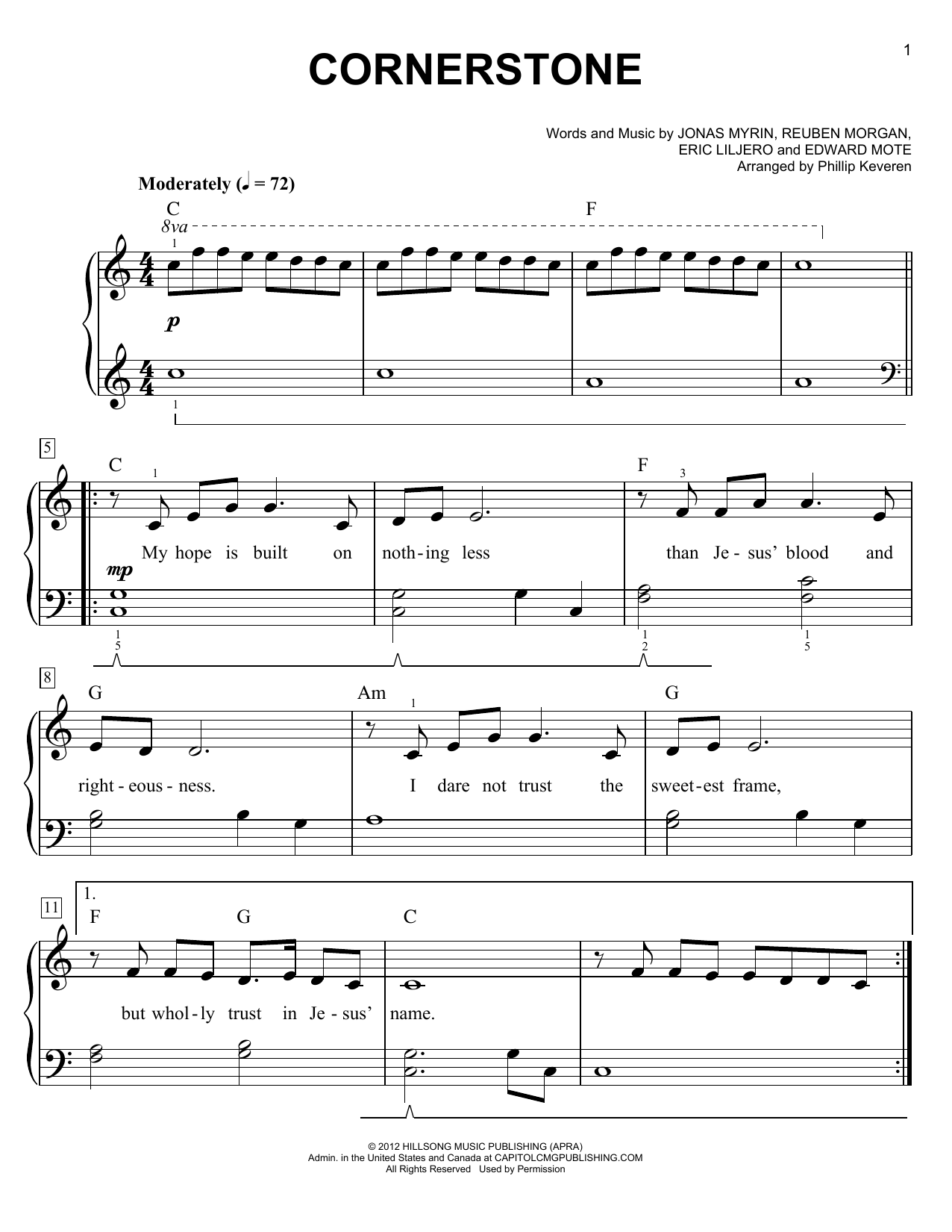 Download Phillip Keveren Cornerstone Sheet Music and learn how to play Piano Duet PDF digital score in minutes