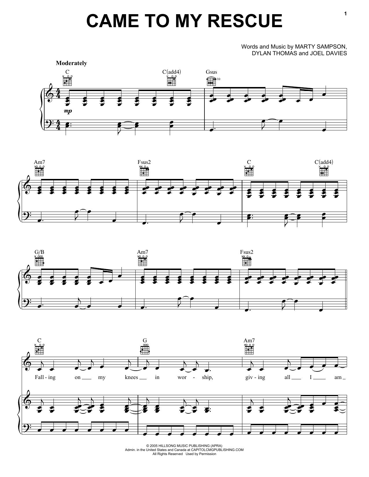 Download Dylan Thomas Came To My Rescue Sheet Music and learn how to play Easy Guitar PDF digital score in minutes