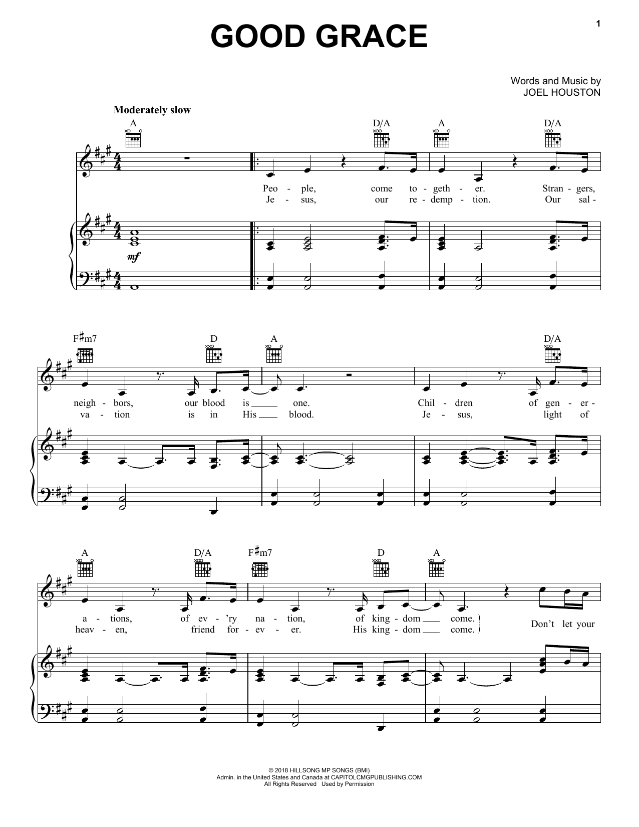 Download Hillsong United Good Grace Sheet Music and learn how to play Clarinet Solo PDF digital score in minutes