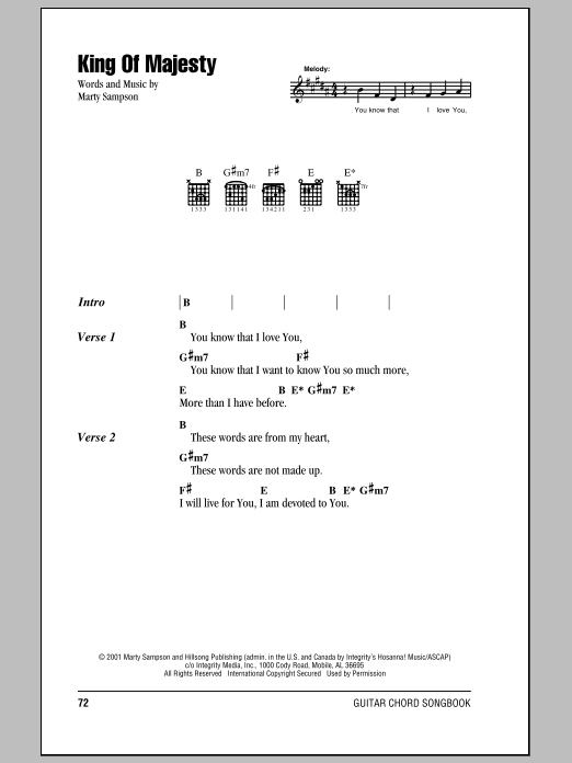 Download Hillsong United King Of Majesty Sheet Music and learn how to play Lyrics & Chords PDF digital score in minutes