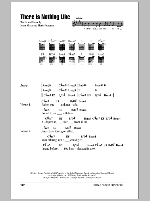 Download Hillsong United There Is Nothing Like Sheet Music and learn how to play Lyrics & Chords PDF digital score in minutes