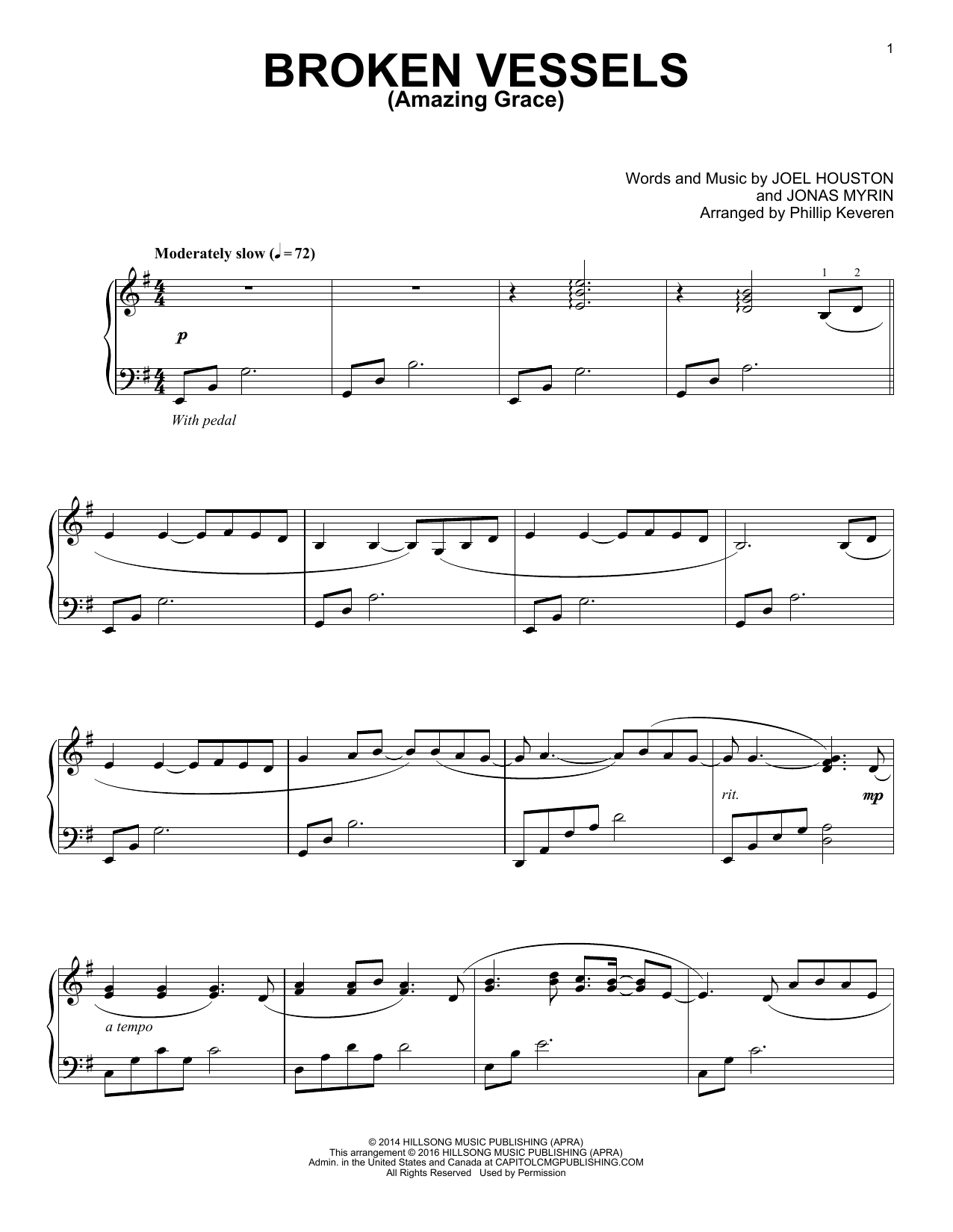 Download Phillip Keveren Broken Vessels (Amazing Grace) Sheet Music and learn how to play Piano PDF digital score in minutes