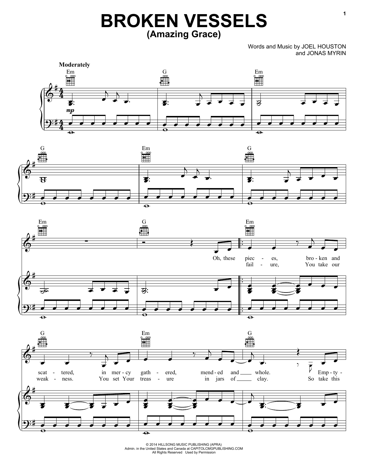 Download Hillsong Worship Broken Vessels (Amazing Grace) Sheet Music and learn how to play Flute Solo PDF digital score in minutes