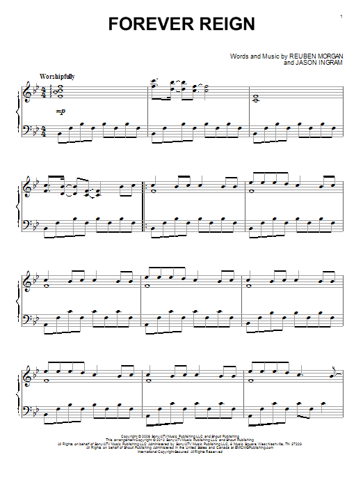 Download Kristian Stanfill Forever Reign Sheet Music and learn how to play Super Easy Piano PDF digital score in minutes