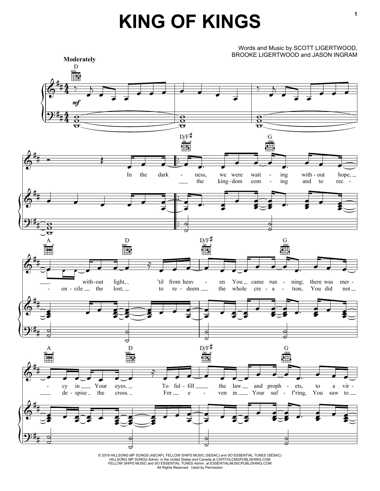 Download Hillsong Worship King Of Kings Sheet Music and learn how to play Alto Sax Solo PDF digital score in minutes