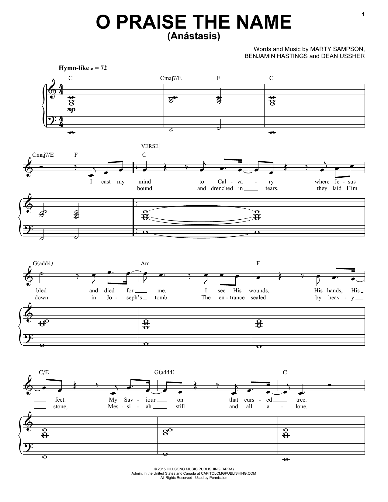 Download Hillsong Worship O Praise The Name (Anastasis) Sheet Music and learn how to play Super Easy Piano PDF digital score in minutes