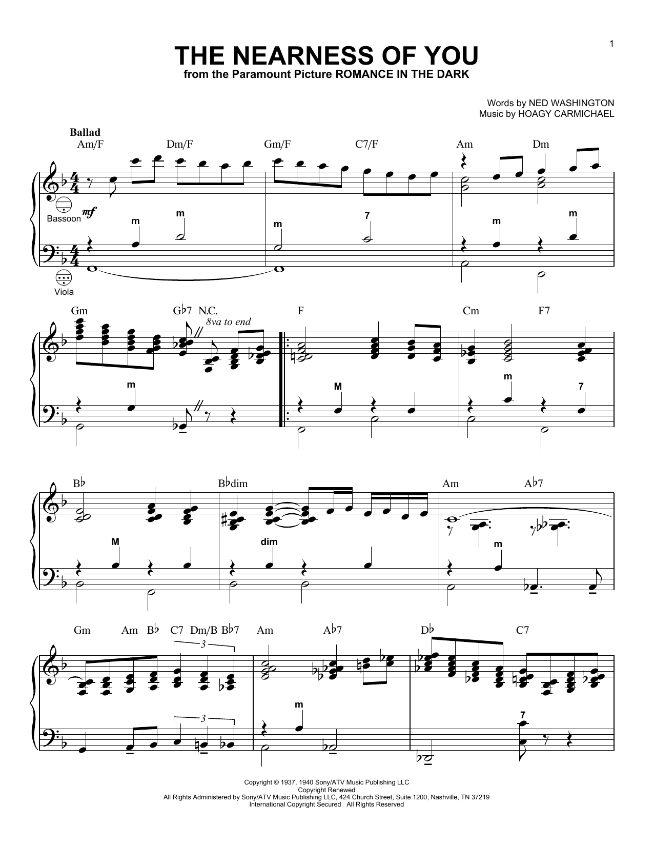 Download Hoagy Carmichael The Nearness Of You (arr. Gary Meisner) Sheet Music and learn how to play Accordion PDF digital score in minutes