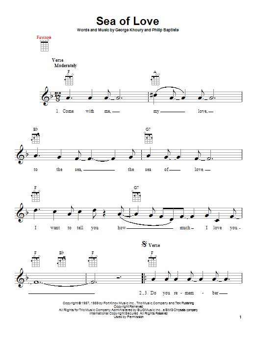 Download Honeydrippers Sea Of Love Sheet Music and learn how to play Easy Piano PDF digital score in minutes