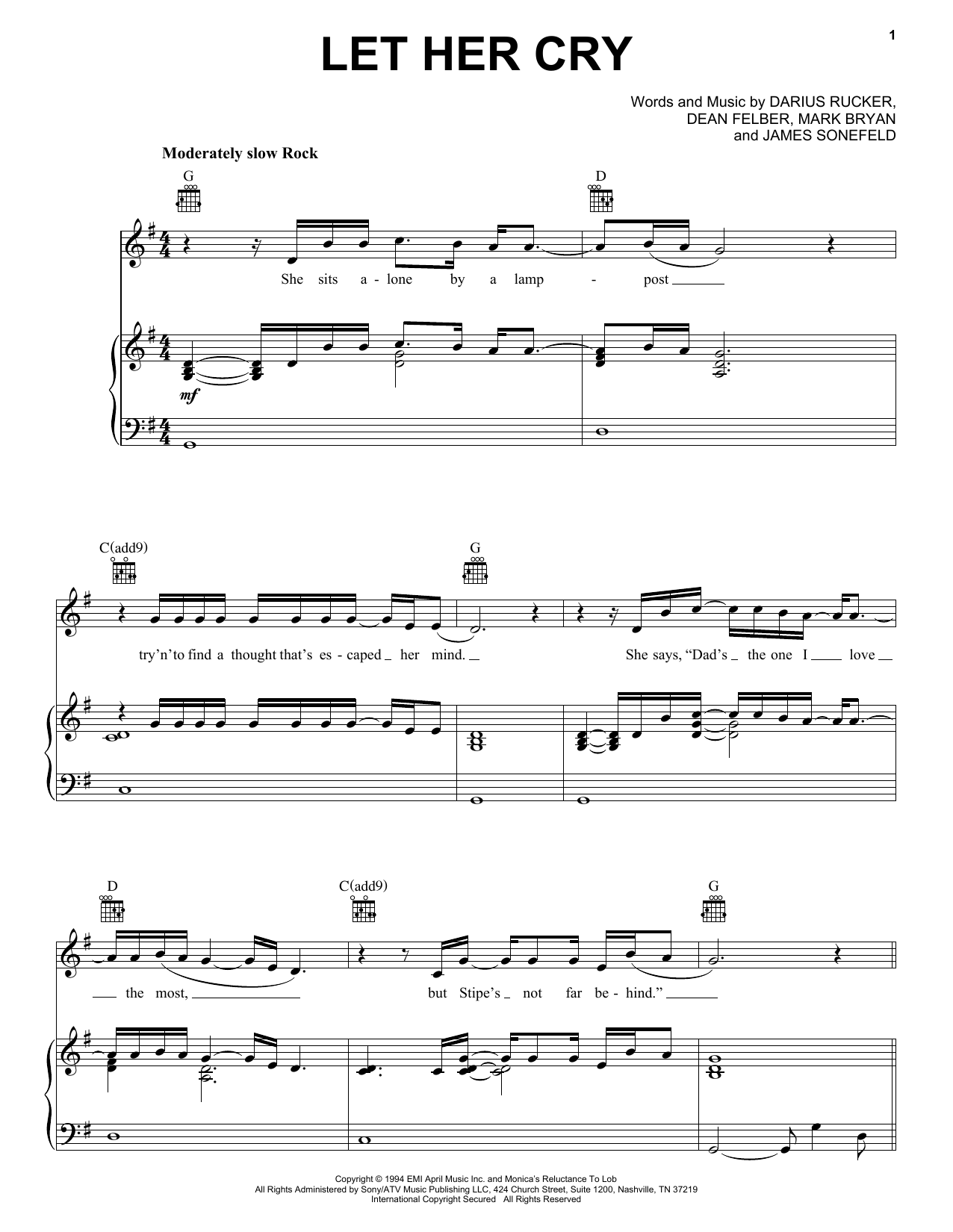 Download Hootie & The Blowfish Sheet Music and learn how to play Piano, Vocal & Guitar (Right-Hand Melody) PDF score in minutes