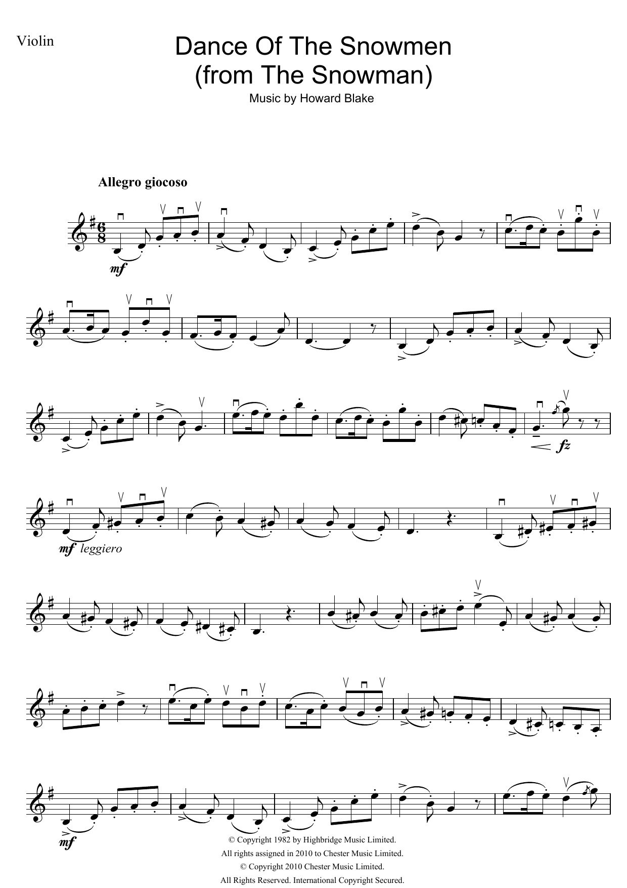 Download Howard Blake Dance Of The Snowmen (from The Snowman) Sheet Music and learn how to play Flute PDF digital score in minutes