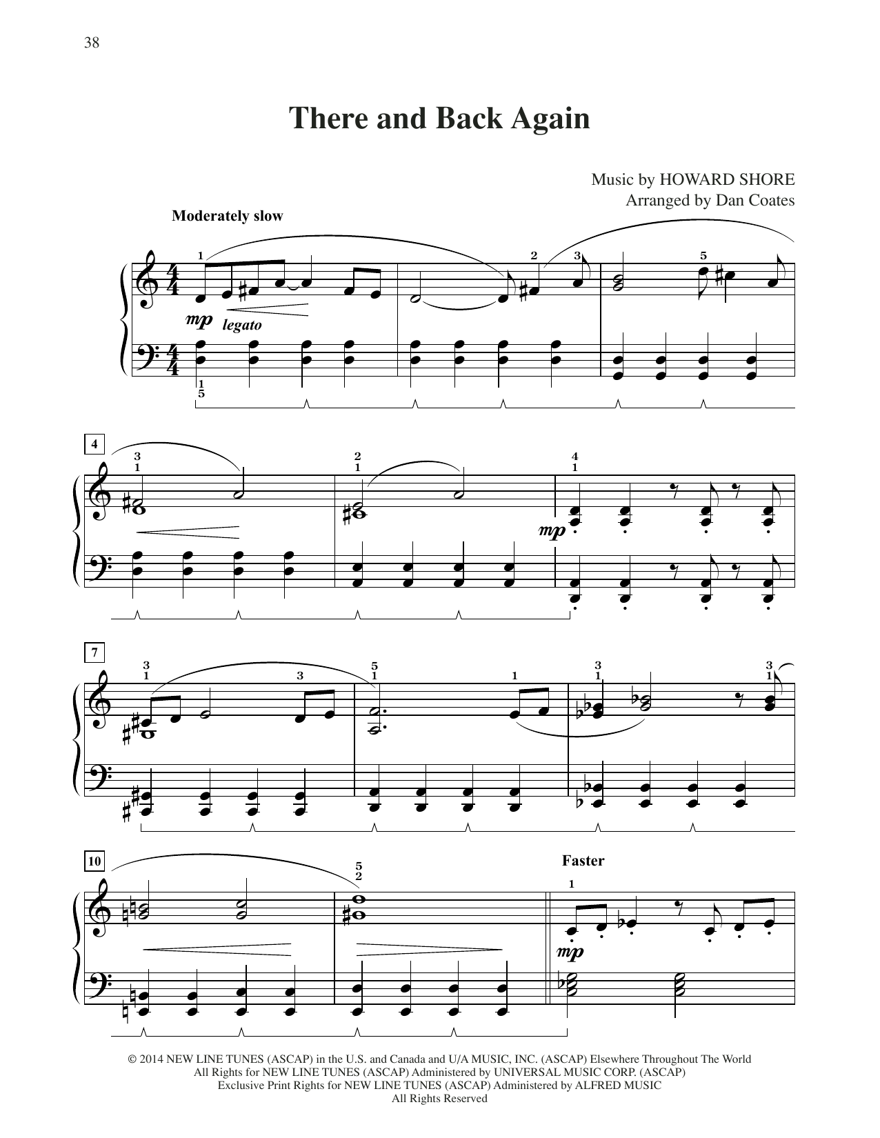 Download Howard Shore There And Back Again (from The Hobbit: The Battle of the Five Armies) (arr. Dan Sheet Music and learn how to play Easy Piano PDF digital score in minutes