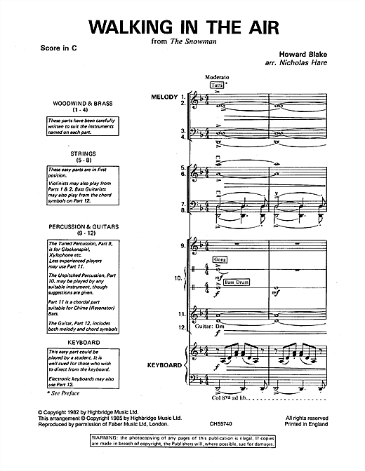 Download Howard Blake Sheet Music and learn how to play Cornet PDF score in minutes
