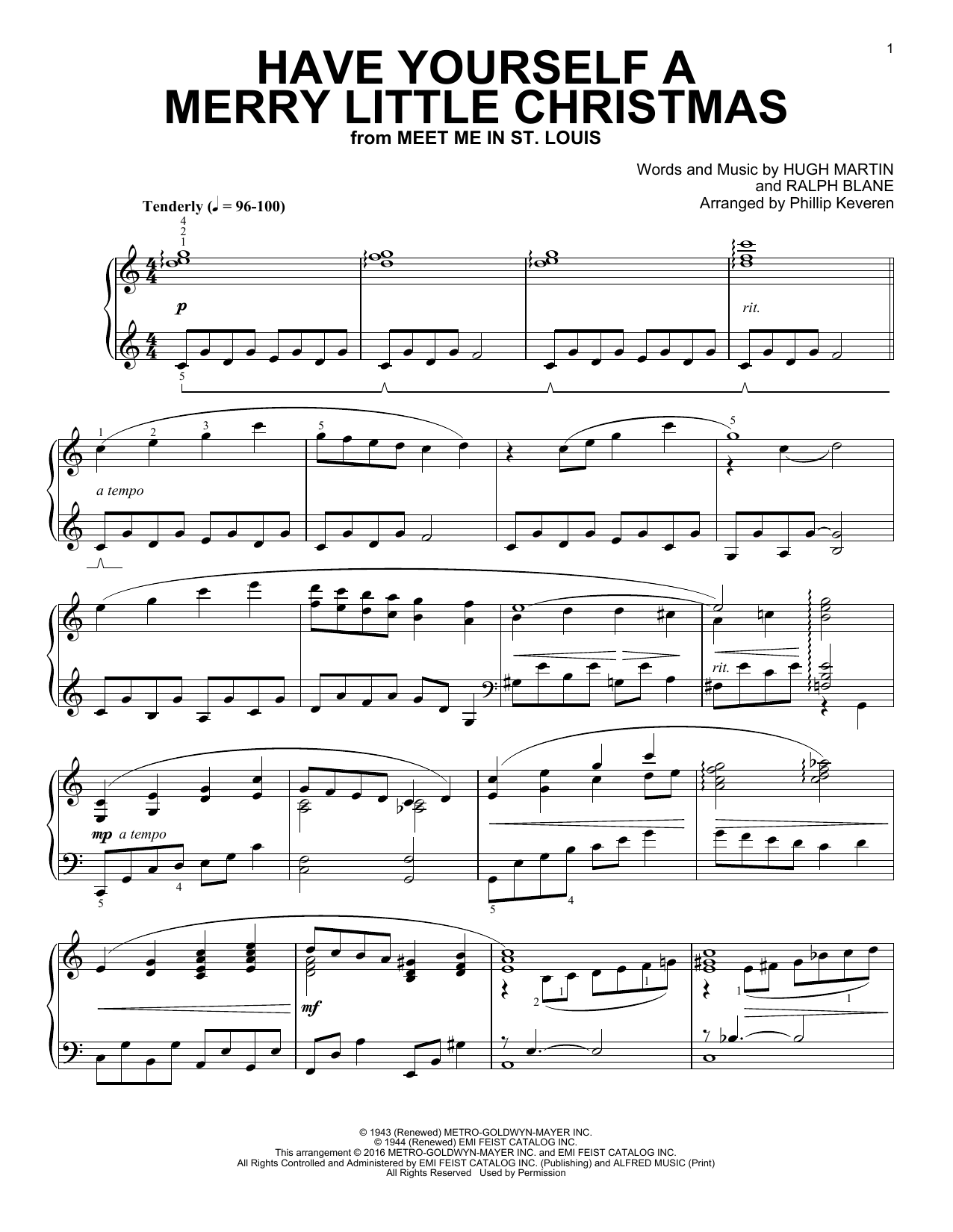 Download Phillip Keveren Have Yourself A Merry Little Christmas Sheet Music and learn how to play Piano PDF digital score in minutes