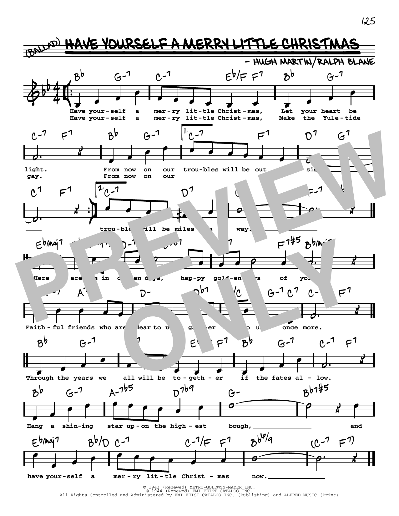 Download Hugh Martin Have Yourself A Merry Little Christmas (High Voice) Sheet Music and learn how to play Real Book – Melody, Lyrics & Chords PDF digital score in minutes