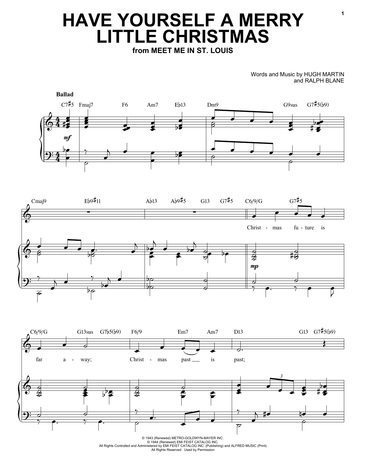 Download Hugh Martin Have Yourself A Merry Little Christmas (arr. Brent Edstrom) Sheet Music and learn how to play Piano Solo PDF digital score in minutes
